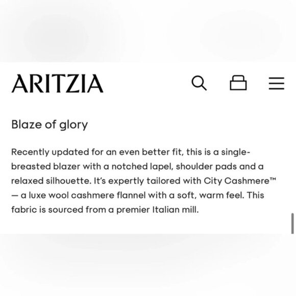 NWT Aritzia Wilfred Generation Blazer in Black City Cashmere Size Small - Picture 10 of 15